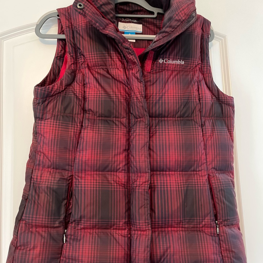 Columbia Red and Black Plaid Jacket